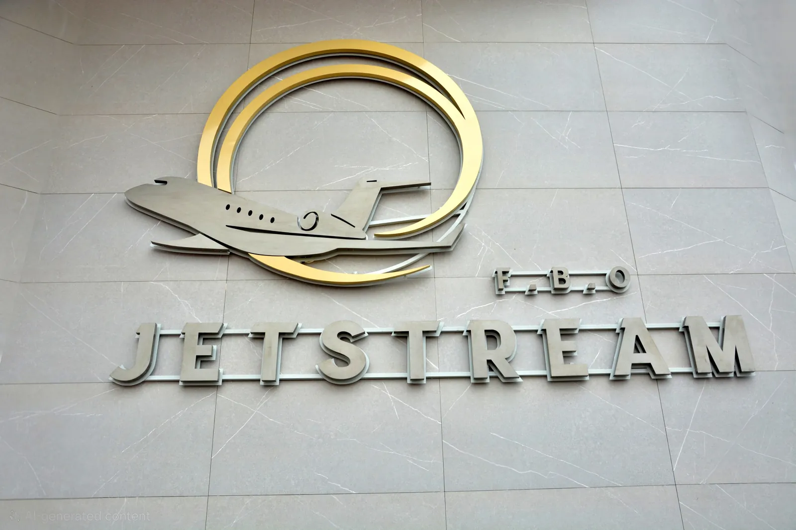 Jetstream FBO signage at Maya-Maya International Airport, Brazzaville