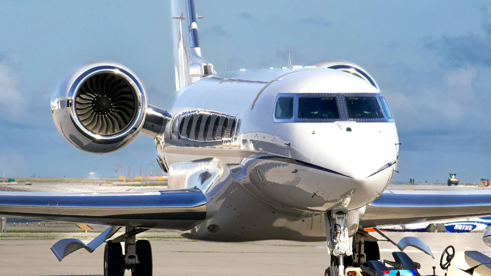 Business jet on tarmac — world-class fleet